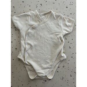 Toey Kimono Short Sleeve Onesie; Organic Undyed